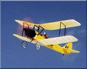 Blue sky with yellow Tiger Moth